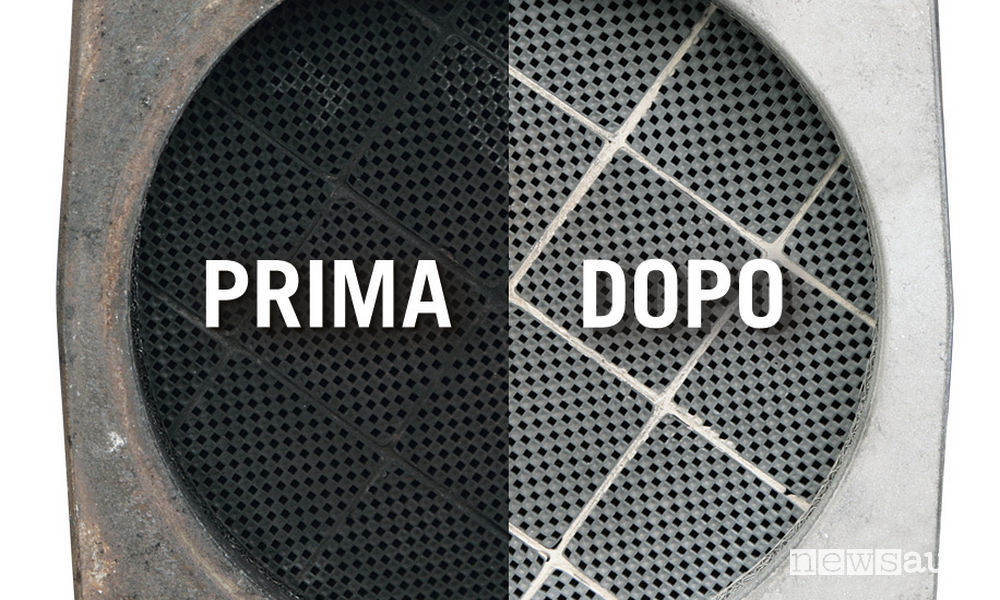 Filtro antiparticolato, sporco e poi pulito