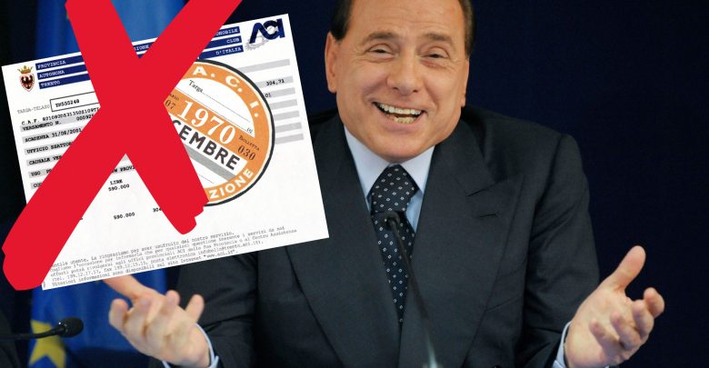Silvio Berlusconi abolisce il bollo auto