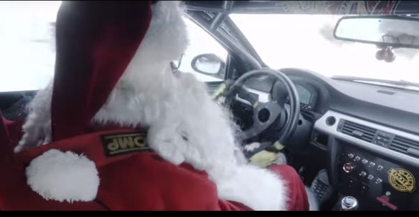 Santa Claus on car babbo Natale-drive
