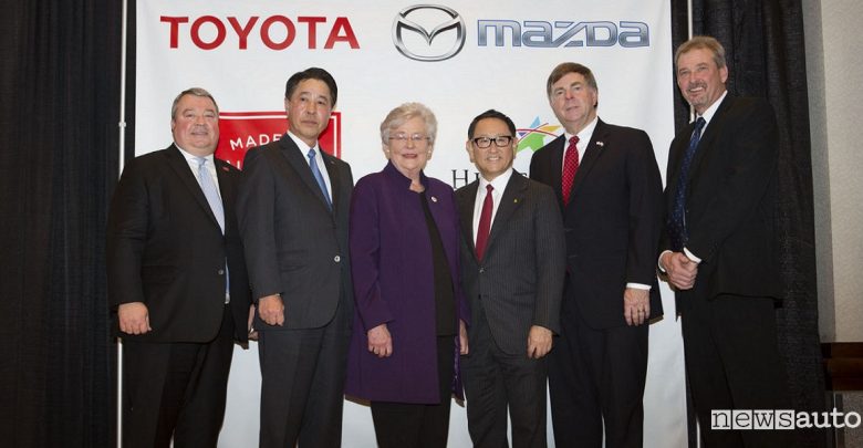 Nuovo stabilimento auto Stati Uniti Mazda e Toyota