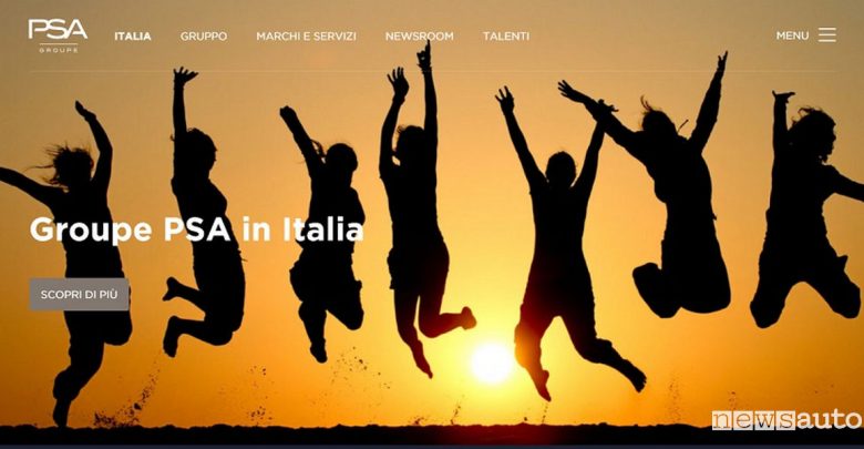 sito web per Groupe PSA Italia
