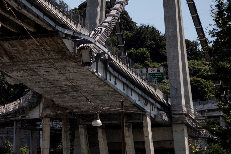 Stralli rinforzati del Ponte Morandi di Genova