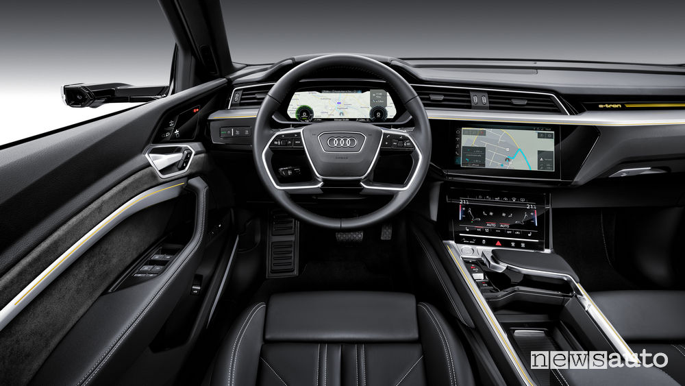 Audi e-tron, plancia strumenti