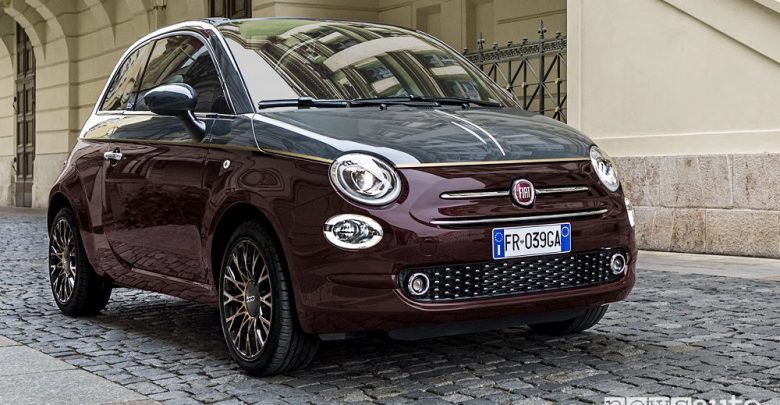 Fiat 500 Collezione cabrio, vista di profilo