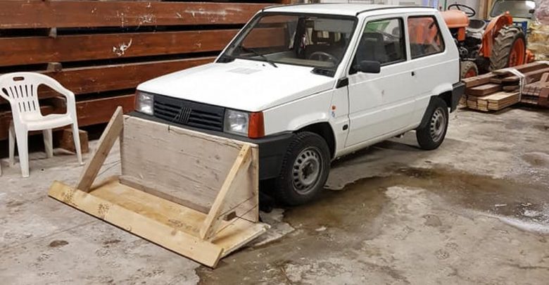 Fiat Panda spazzaneve fai da te