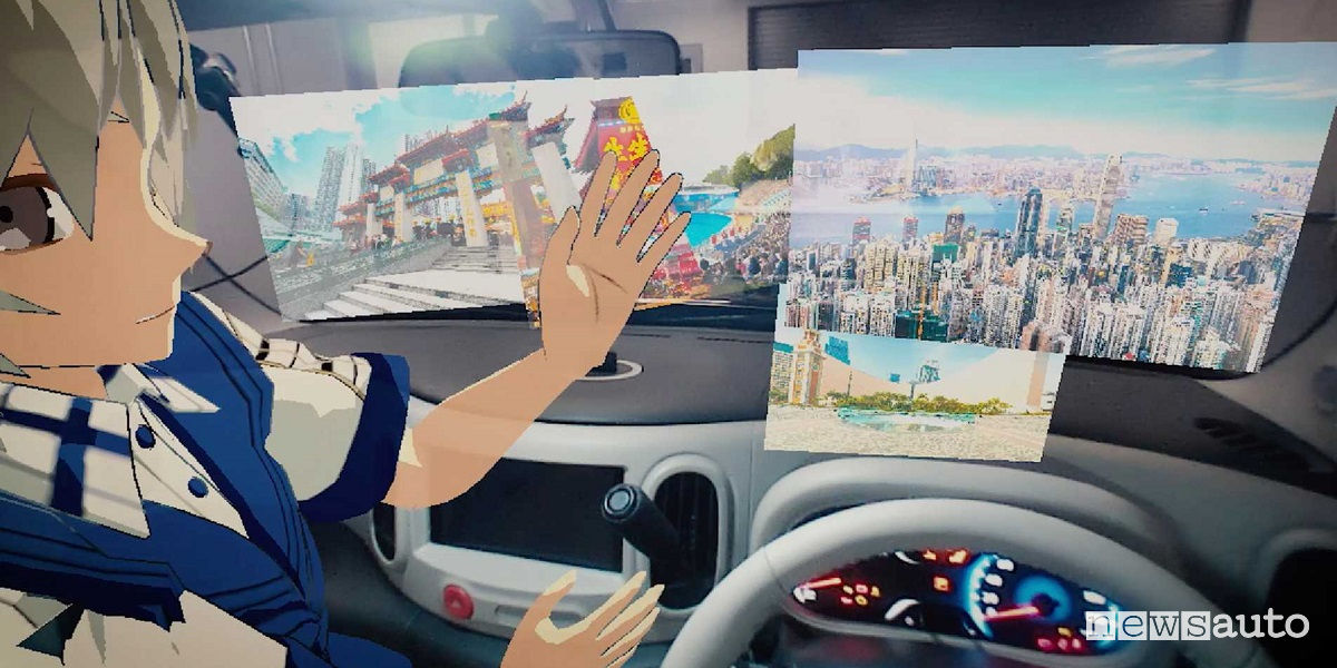 nISSAN Invisible-to-Visible (I2V) 5G in auto realtà virtuale