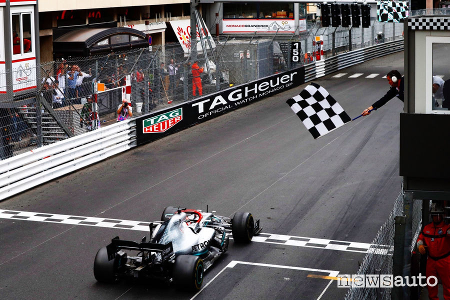 F1 Gp Monaco 2019 Mercedes-AMG Lewis Hamilton vince