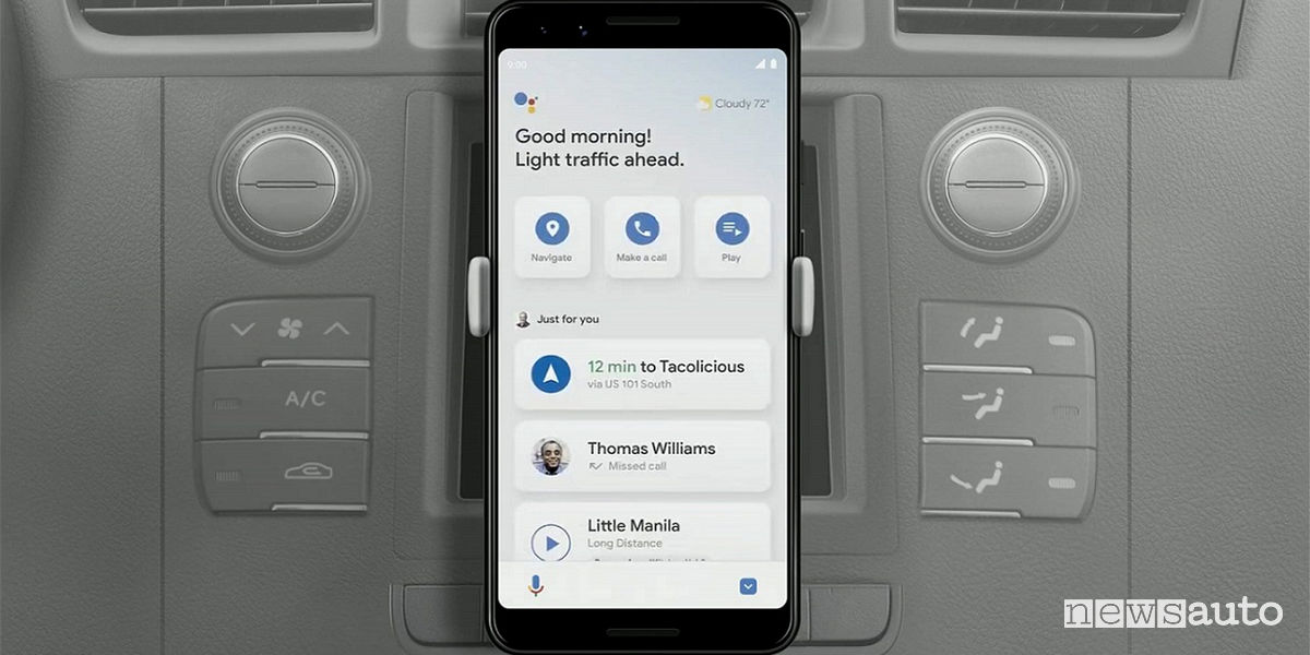 Google Assistant modalità di guida