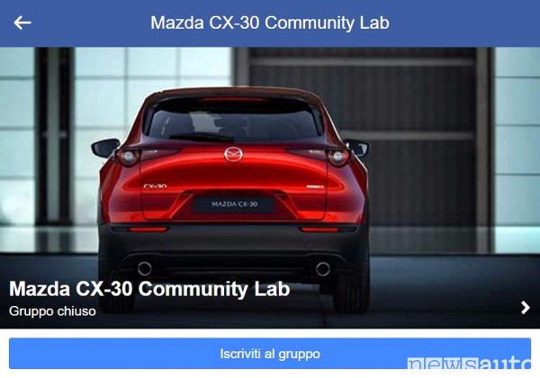Gruppo Facebook Mazda CX-30, nasce la Community Lab