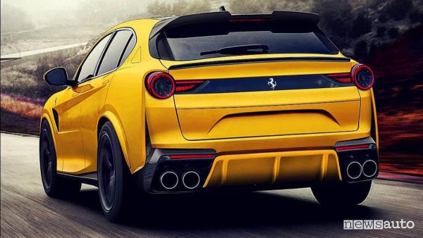 SUV Ferrari Purosangue posteriore