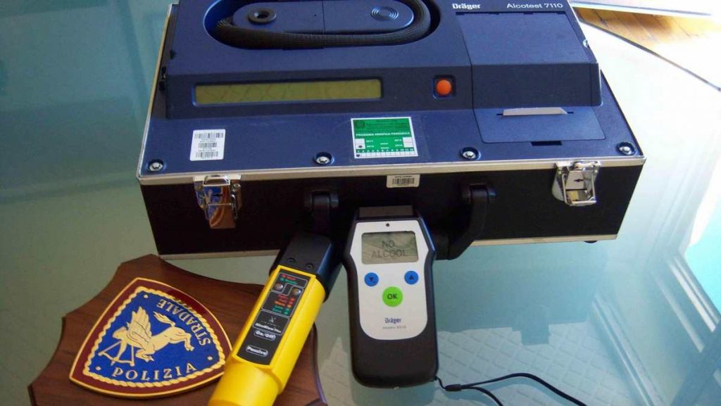 L'etilometro in dotazione alla Polizia Stradale