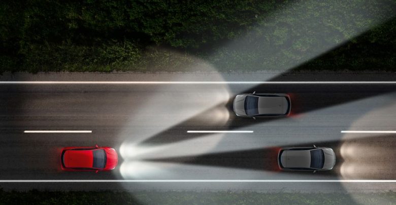 Fascio di luce fari IntelliLux LED Matrix Opel Astra