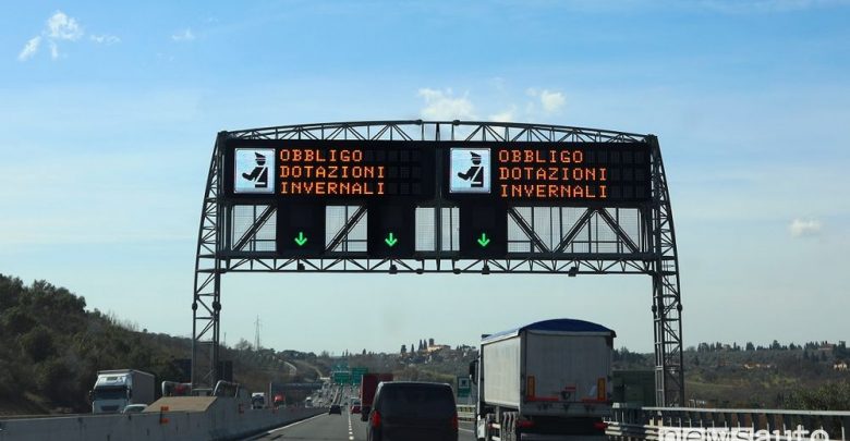 Obbligo pneumatici invernali o catene da neve
