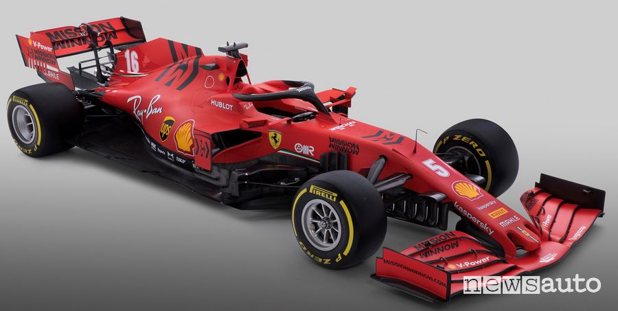 Vista di profilo Ferrari SF1000 F1 2020
