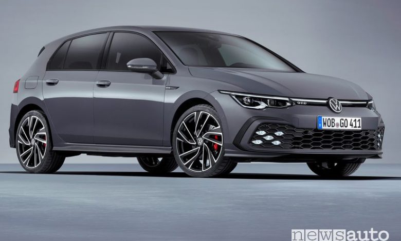 Vista di profilo Volkswagen Golf GTD 2020