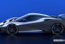 Pininfarina Battista Anniversario hypercar elettrica vista laterale pacchetto aerodinamico
