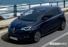 Vista di profilo Renault Zoe Riviera serie speciale blu notte