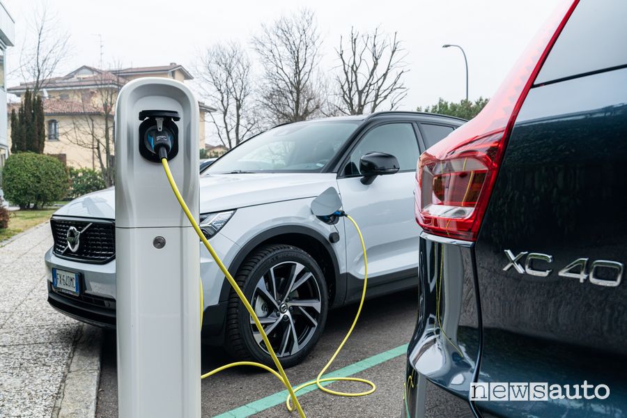 Ricarica da colonnina Volvo XC40 Recharge Inscription PHEV