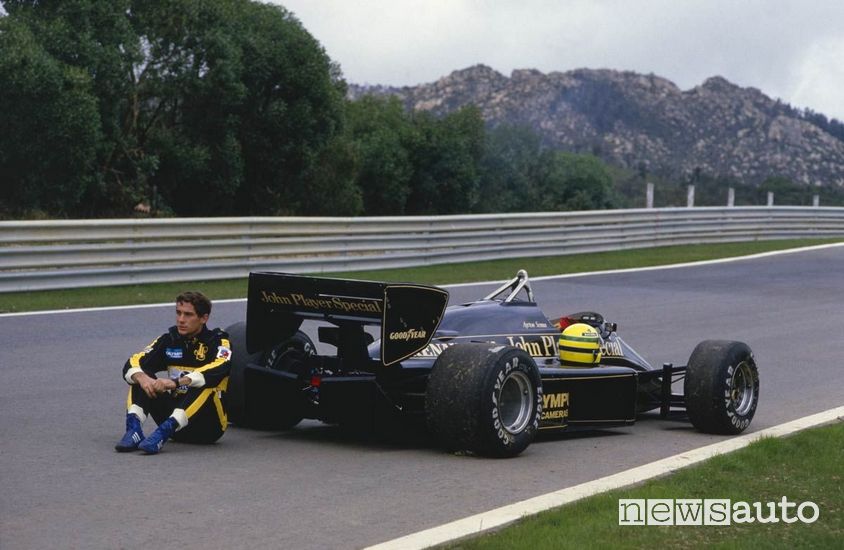 Ayrton Senna con la Lotus nel 1985