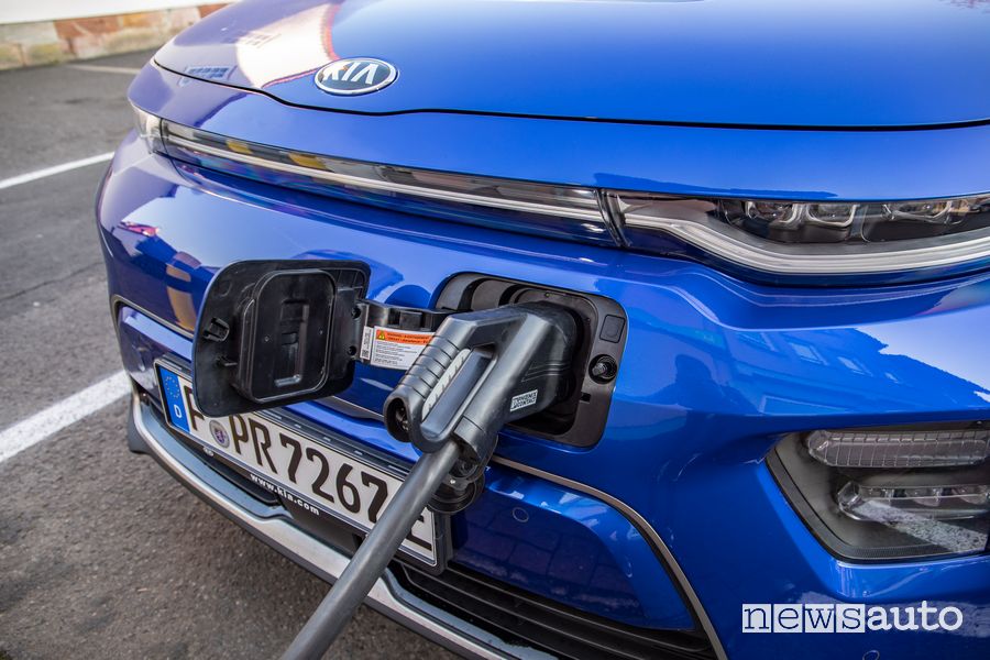 Presa di ricarica rapida CCS Kia e-Soul elettrica EV