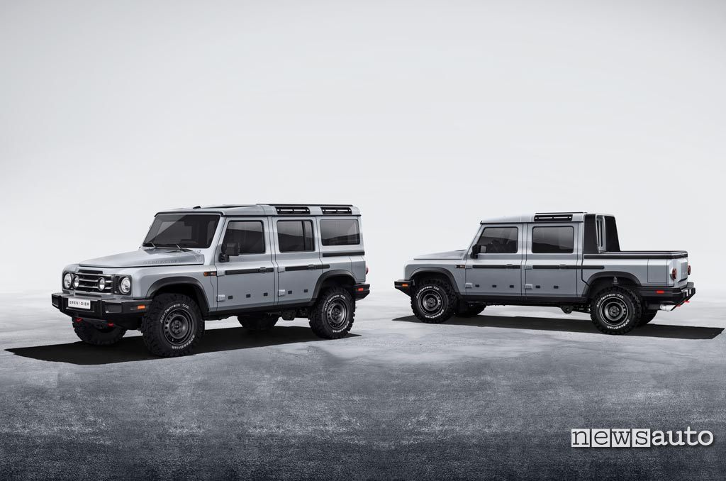 Ineos Grenadier available in 5-door and pick-up versions like the Defender