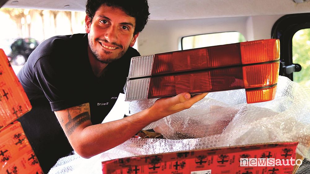 Davide Cironi ed i fari dall'Alfa Romeo 75