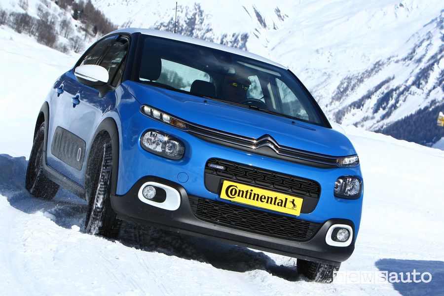 Citroën C3 1.2 benzina impiegata nel test sulla neve