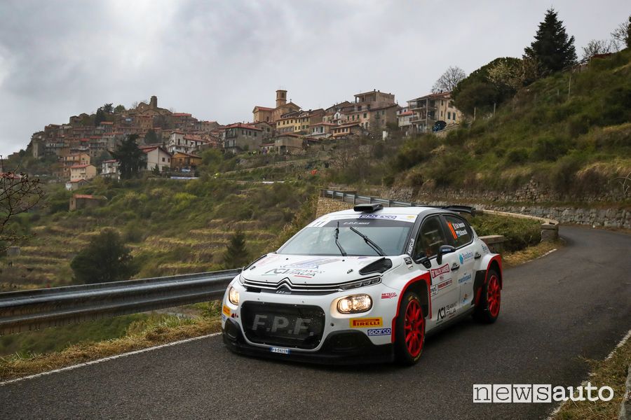 Damiano De Tommaso, Massimo Bizzocchi (Citroen C3 R5) al Rally di Sanremo 2021