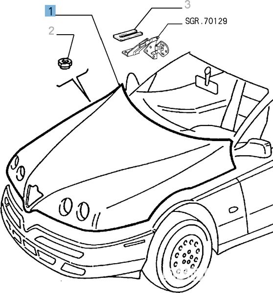 Ricambi originali cofano per Alfa Romeo GTC Heritage Parts