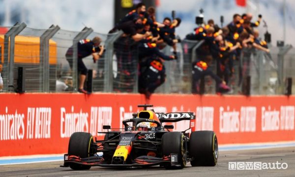 F1 Gp Francia, gara vinta dalla Red Bull con Verstappen [foto classifiche]
