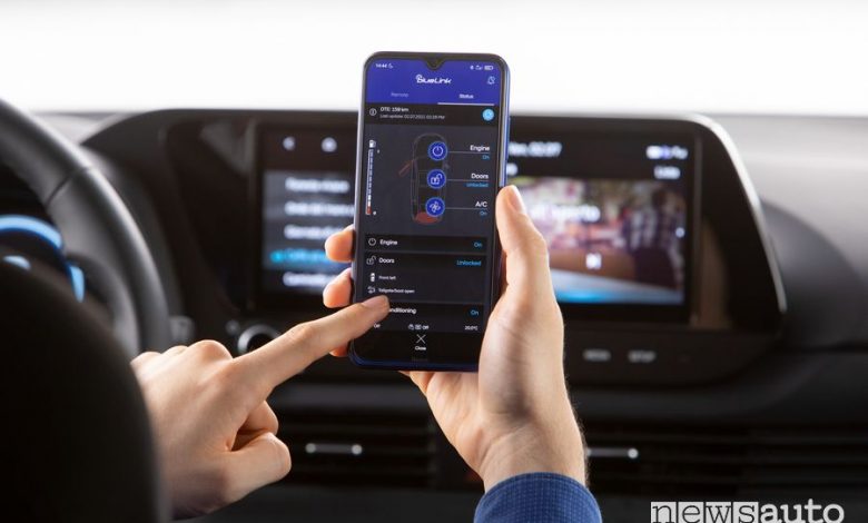 App BlueLink infotainment nuova Hyundai Bayon