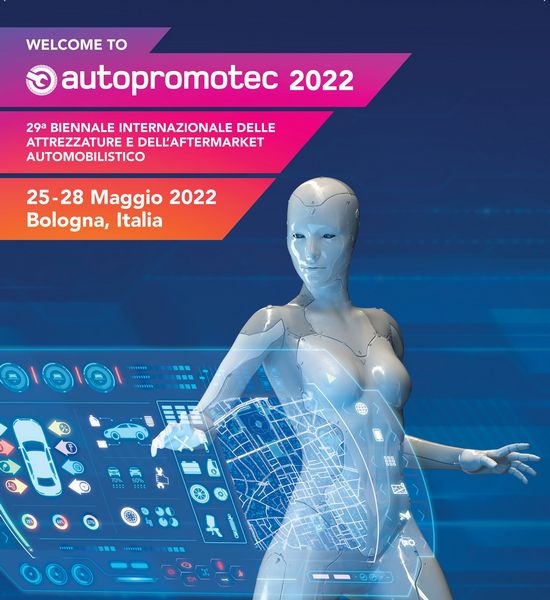 Locandina Autopromotec 2022, dal 25 al 28 maggio 2022