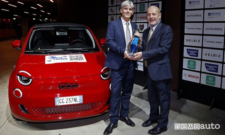 Fiat Nuova 500 elettrica, premio Auto Europa 2022