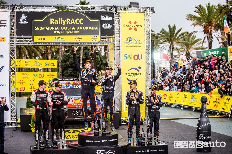 WRC il podio del Rally di Spagna 2021