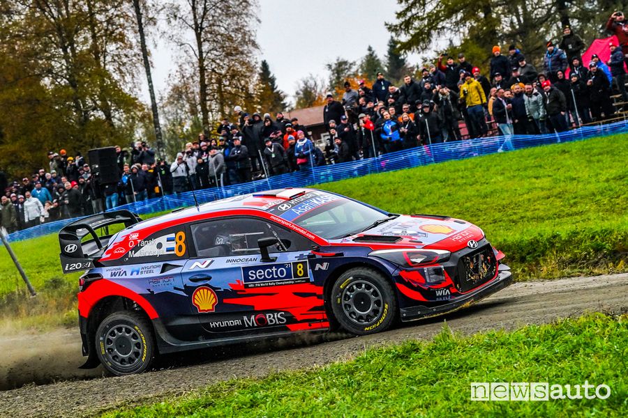 Ott Tanak ha portato la Hyundai i20 Coupé WRC al 2°posto del Rally di Finlandia