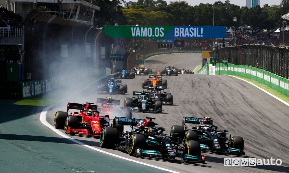 F1 Gp Brasile 2021 rimonta Lewis Hamilton sorpassi