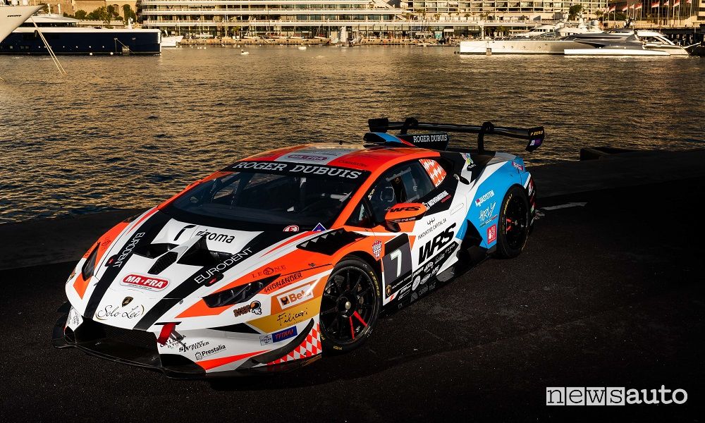 Lamborghini Huracàn Super Trofeo Team Novamarine - GSM Racing al porto di Montecarlo