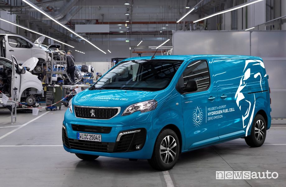 Vista di profilo Peugeot e-Expert Hydrogen