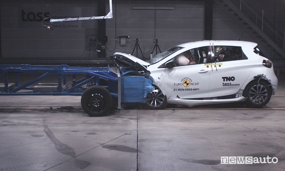 Renault Zoe elettrica crash test Euro NCAP 2021 