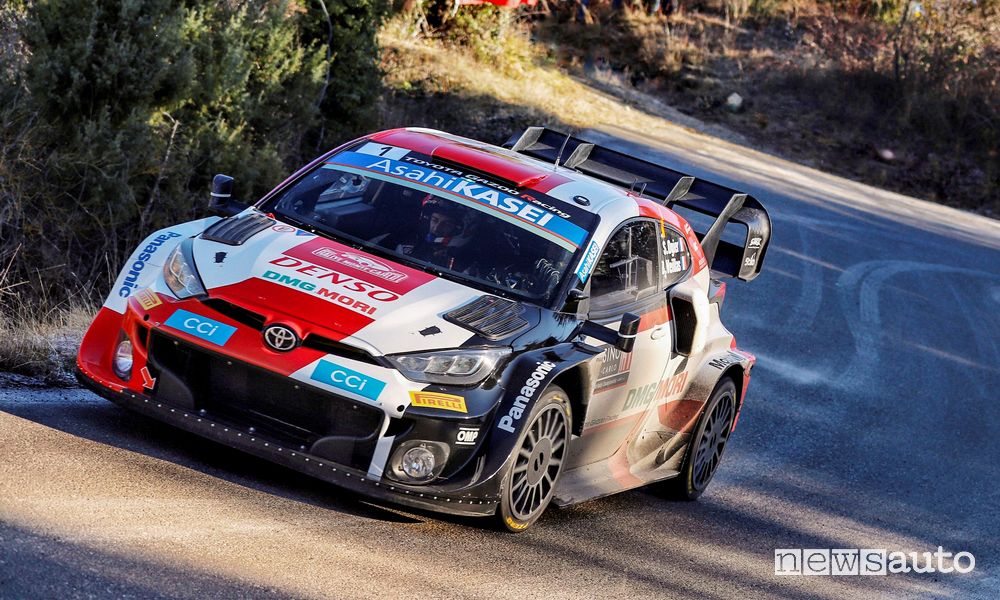 Sebastien Ogier Toyota GR Yaris Rally1 al Rally di Monte Carlo WRC 2022