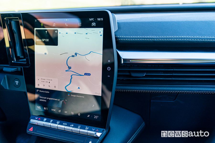 Navigatore display centrale abitacolo Renault Mégane E-TECH Electric