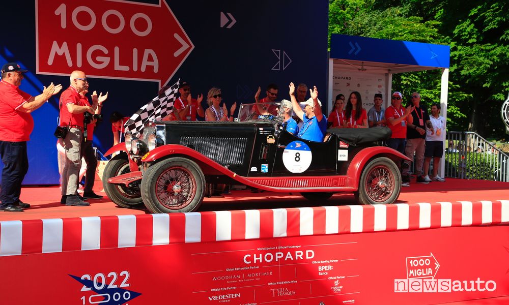 Lorenzo e Mario Turelli su O.M. 665 S MM Superba 2000 del 1929 terzi classificati alla Mille Miglia 2022