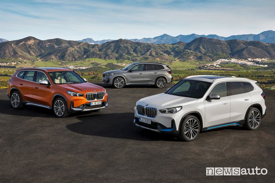 Nuova BMW IX elettrica, ibrida plug-in, benzina e diesel mild hybrid