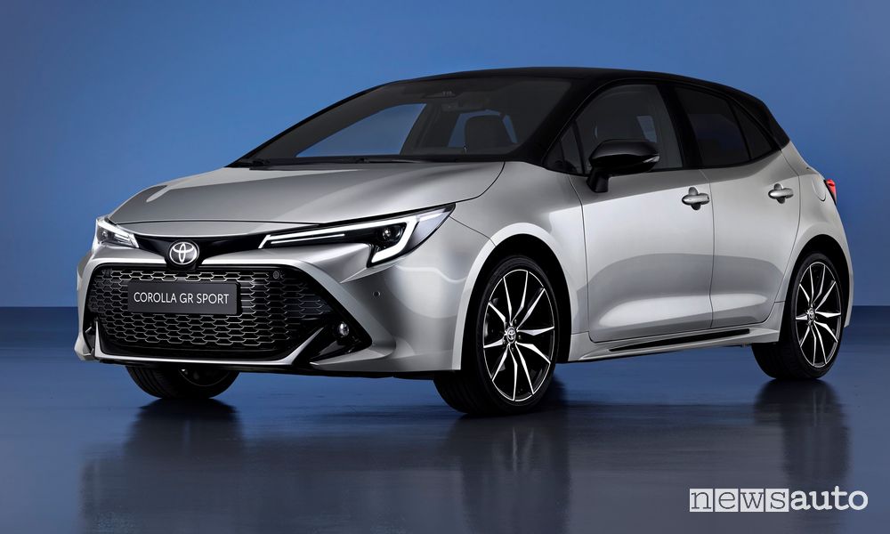 Vista di profilo nuova Toyota Corolla GR Sport