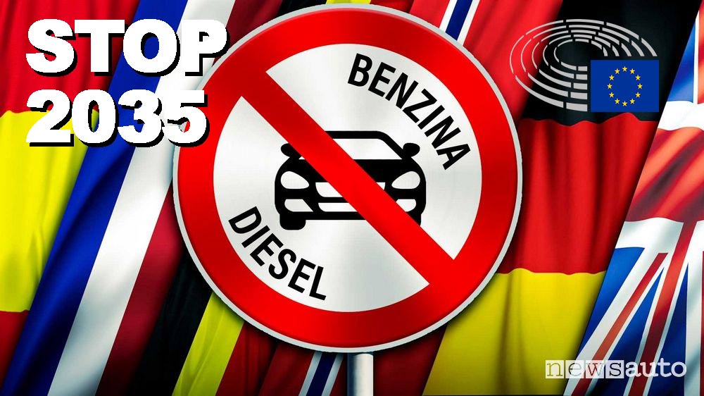 Stop auto diesel e benzina dalla UE, solo auto elettriche dal 2035