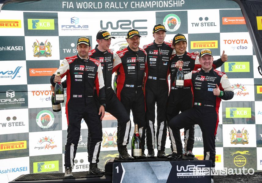 WRC podio del Safari Rally Kenya 2022
