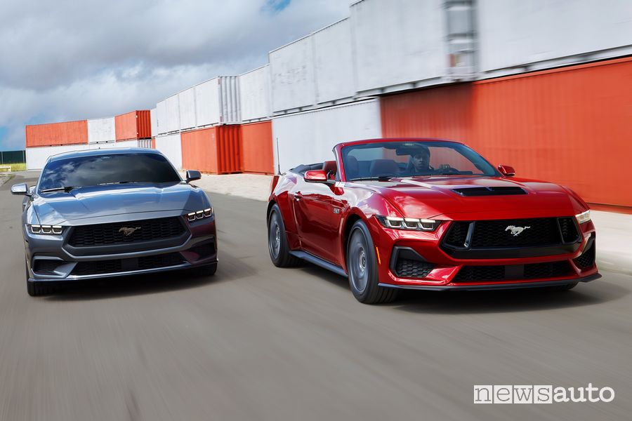 New Ford Mustang coupe and convertible