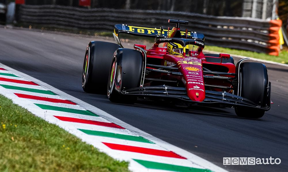 Nuova livrea Ferrari F1 a Monza giallo Modena