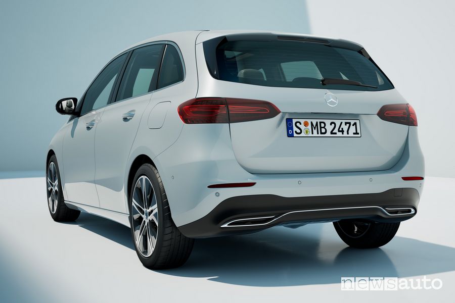 Rear view of the new Mercedes-Benz B-Class