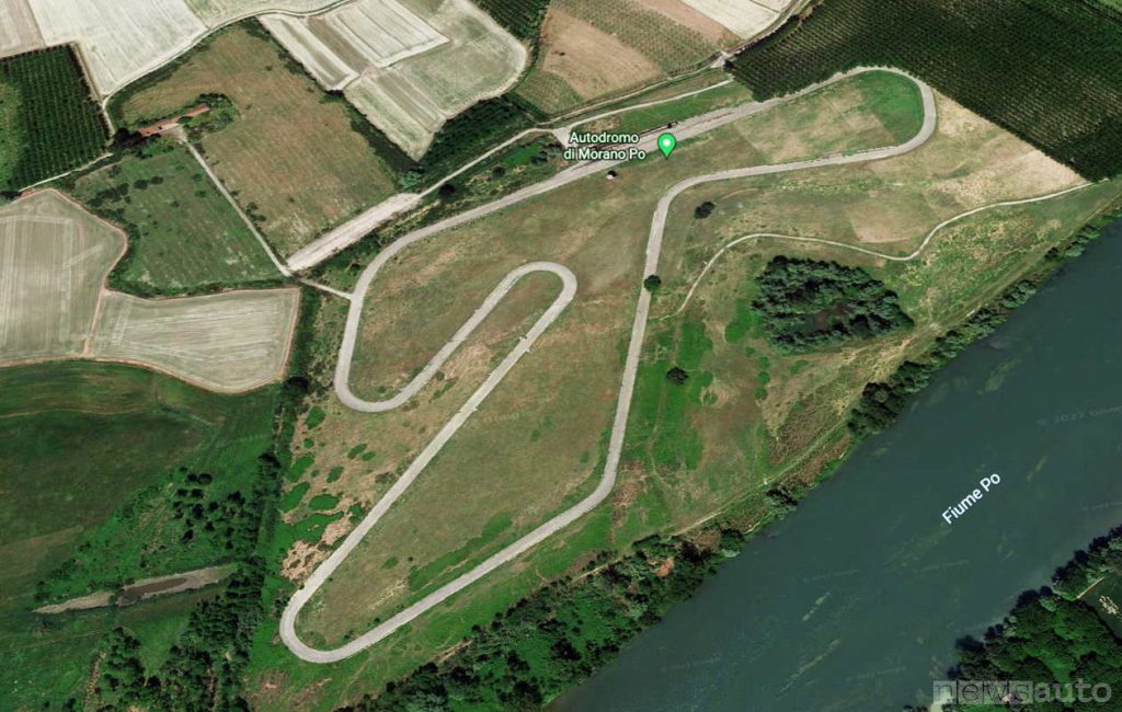 Altra vista dell'Autodromo di Morano PO, vista da Google Earth